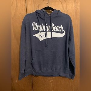 Boys Virginia Beach long sleeved hooded sweatshirt, size XL.